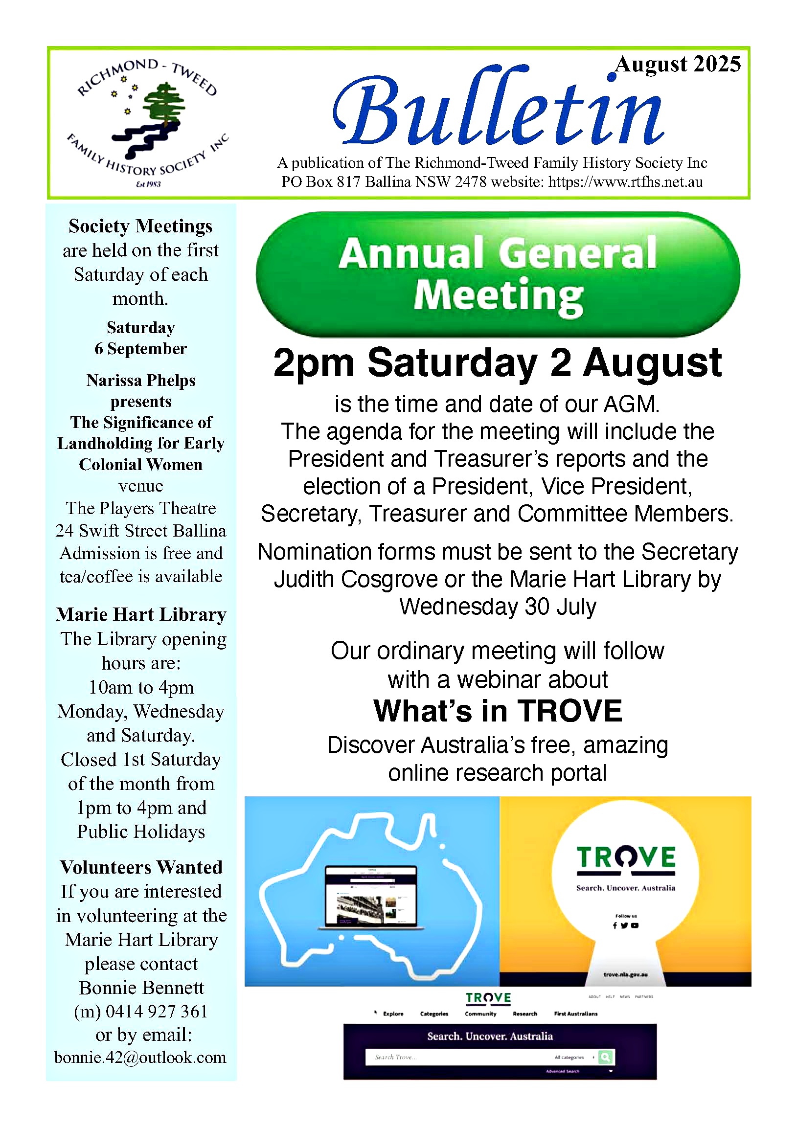 AUGUST MEETING